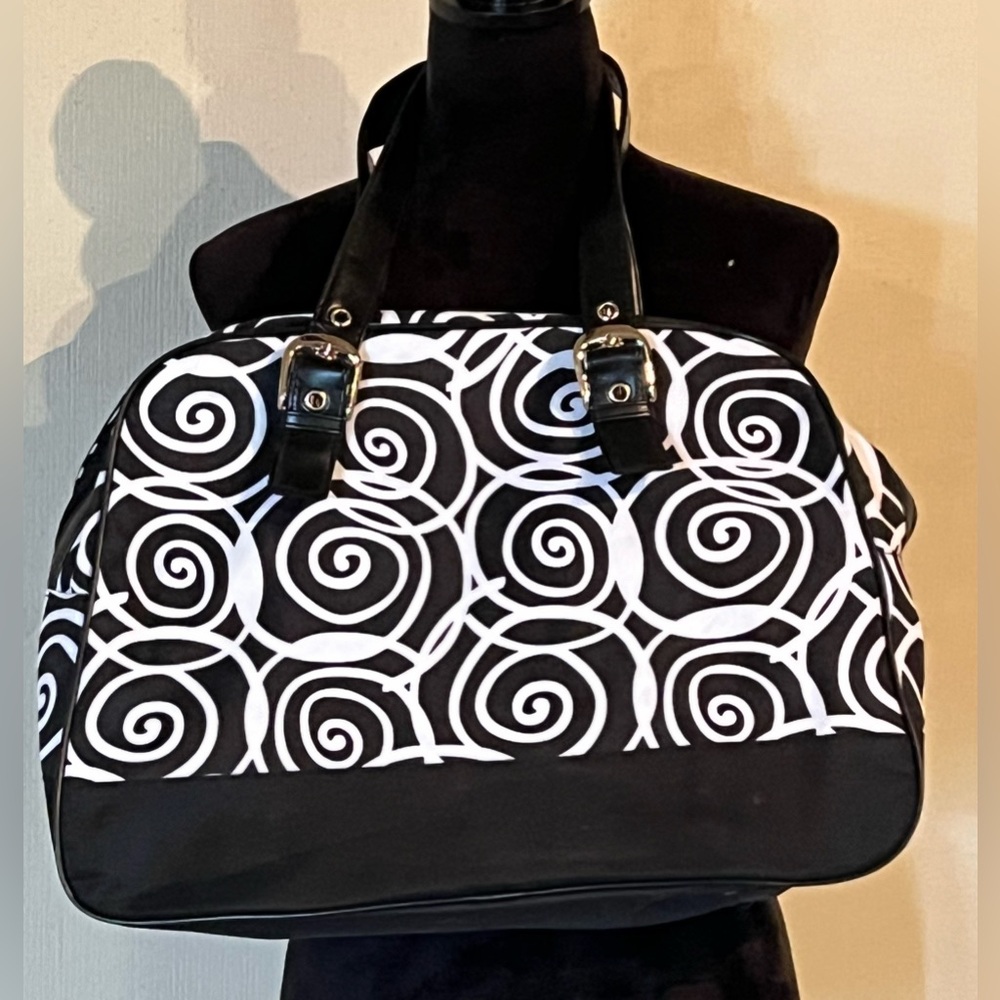 GNBI Design Black and White Swirl Pattern Women's Bag